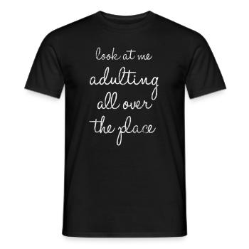 Adulte drôle 18e anniversaire pour les filles - T-shirt homme - noir - Devant - AI Model Male 178 light (178cm)