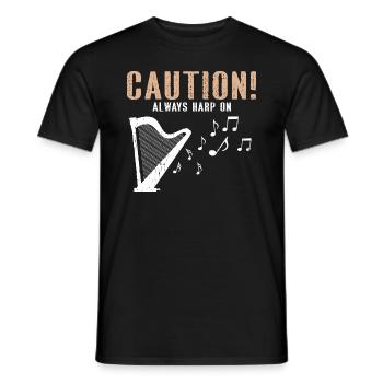 Harp design for harpist and harp player - Men's T-Shirt - black - Front - AI Model Male 178 light (178cm)