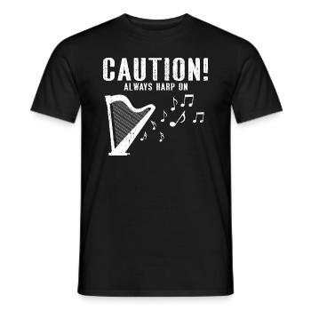 Harp design for harpist and harp player - Men's T-Shirt - black - Front - AI Model Male 178 light (178cm)