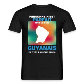 Pour Mon Guyanais Préféré Humour Guyane - T-shirt homme - noir - Devant - AI Model Male 178 light (178cm)