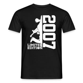 LIMITED EDITION 2007 TISCHLER 19. GEBURTSTAG - Männer T-Shirt - Schwarz - Vorne - AI Model Male 178 light (178cm)