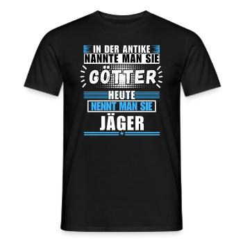 Gods in Antiquity. Today Hunter - Men's T-Shirt - black - Front - AI Model Male 178 light (178cm)