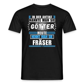 Gods in Antiquity. Today Milling Cutters - Men's T-Shirt - black - Front - AI Model Male 178 light (178cm)