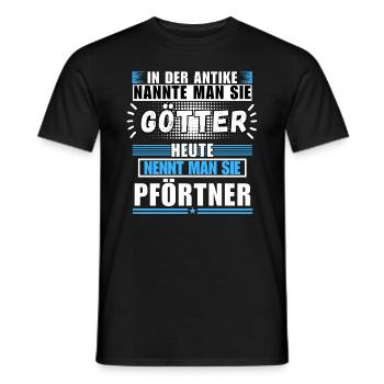 Gods in Antiquity. Today Gatekeeper - Men's T-Shirt - black - Front - AI Model Male 178 light (178cm)
