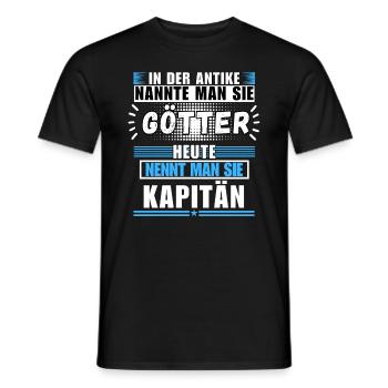 Les dieux dans l’Antiquité. Le capitaine d’aujourd’hui - T-shirt homme - noir - Devant - AI Model Male 178 light (178cm)