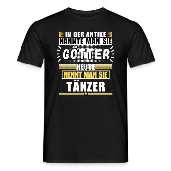 Les dieux dans l’Antiquité. Aujourd’hui Danseur - T-shirt homme - noir - Devant - AI Model Male 178 light (178cm)