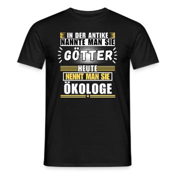 Gods in antiquity. Today an ecologist - Men's T-Shirt - black - Front - AI Model Male 178 light (178cm)