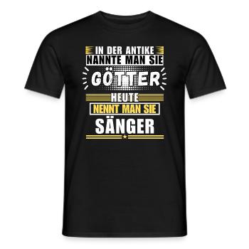 Dieux dans l'Antiquité. Aujourd'hui chanteur - T-shirt homme - noir - Devant - AI Model Male 178 light (178cm)