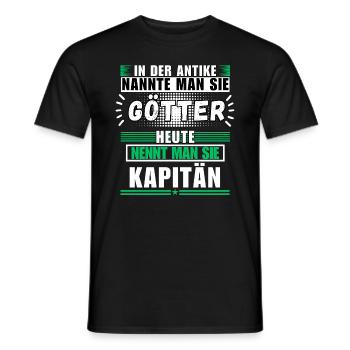 Les dieux dans l’Antiquité. Le capitaine d’aujourd’hui - T-shirt homme - noir - Devant - AI Model Male 178 light (178cm)