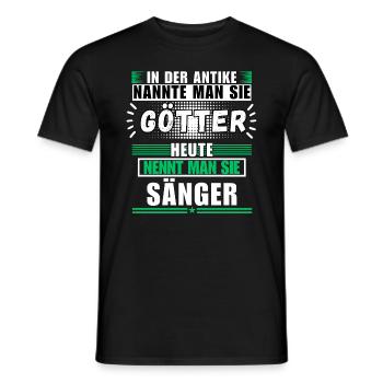 Les dieux dans l’Antiquité. Aujourd’hui Chanteur - T-shirt homme - noir - Devant - AI Model Male 178 light (178cm)