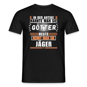 Les dieux dans l’Antiquité. Aujourd’hui Hunter - T-shirt homme - noir - Devant - AI Model Male 178 light (178cm)