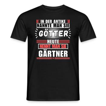 Les dieux dans l’Antiquité. Aujourd’hui Jardinier - T-shirt homme - noir - Devant - AI Model Male 178 light (178cm)