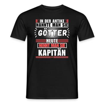 Les dieux dans l’Antiquité. Le capitaine d’aujourd’hui - T-shirt homme - noir - Devant - AI Model Male 178 light (178cm)