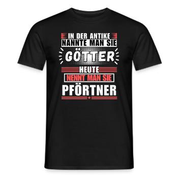 Gods in Antiquity. Today Gatekeeper - Men's T-Shirt - black - Front - AI Model Male 178 light (178cm)