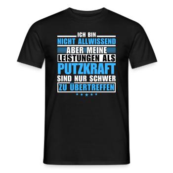 Unsurpassed performance as a cleaner - Men's T-Shirt - black - Front - AI Model Male 178 light (178cm)