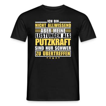 Unsurpassed performance as a cleaner - Men's T-Shirt - black - Front - AI Model Male 178 light (178cm)