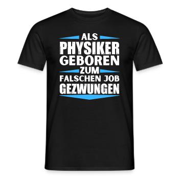 Un physicien s’est trompé de poste - T-shirt homme - noir - Devant - AI Model Male 178 light (178cm)
