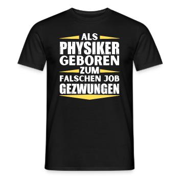 Un physicien s’est trompé de poste - T-shirt homme - noir - Devant - AI Model Male 178 light (178cm)