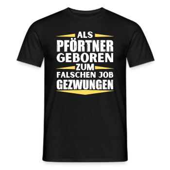 Le portier a décroché le mauvais emploi - T-shirt homme - noir - Devant - AI Model Male 178 light (178cm)