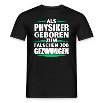 Un physicien s’est trompé de poste - T-shirt homme - noir - Devant - AI Model Male 178 light (178cm)