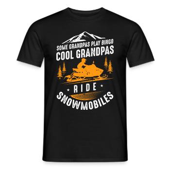 Cool Grandpas Ride Snowmobiles - T-shirt homme - noir - Devant - AI Model Male 178 light (178cm)