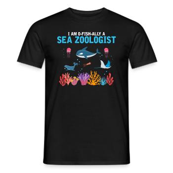Zooologiste marin officiel Zooologie Mer - T-shirt homme - noir - Devant - AI Model Male 178 light (178cm)