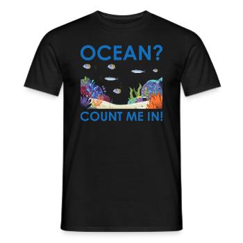 Ocean Zooologist Marine Biologist Marine Marine Biology - Men's T-Shirt - black - Front - AI Model Male 178 light (178cm)