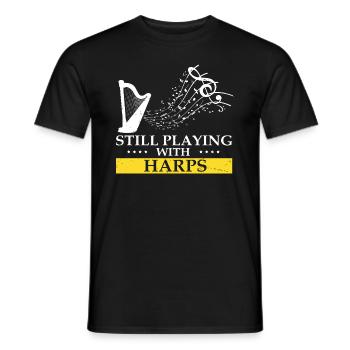 Conceptions de joueurs de harpe pour les conceptions de joueurs de harpe - T-shirt homme - noir - Devant - AI Model Male 178 light (178cm)