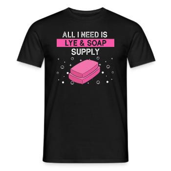 Homemade soap design for oil soap making - Men's T-Shirt - black - Front - AI Model Male 178 light (178cm)