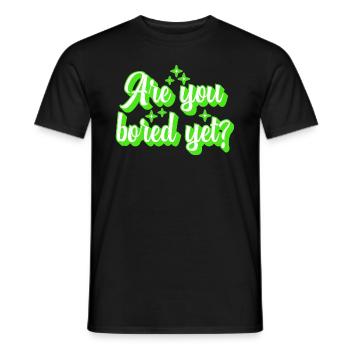 Êtes-vous ennuyé mais rétro - T-shirt homme - noir - Devant - AI Model Male 178 light (178cm)