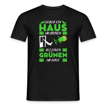 Anti-Grünen-T-Shirt Grüne raus gegen Grüne - Männer T-Shirt - Schwarz - Vorne - AI Model Male 178 light (178cm)