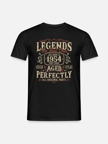 1954 vintage born legends bursdagsgave - T-skjorte herre - svart