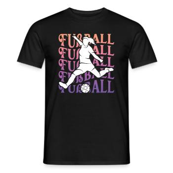 Soccer Vintage Soccer Player Women's Soccer Player - Men's T-Shirt - black - Front - AI Model Male 178 light (178cm)