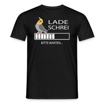 Vogel Motiv - Lade Schrei -Nymphensittich - Männer T-Shirt - Schwarz - Vorne - AI Model Male 178 light (178cm)