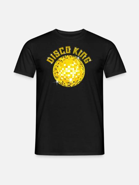 Disco King Dancing Party Retro Disco - Männer T-Shirt - Schwarz