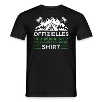 Ich würde die 7 tage locker schaffen And the Wild - Männer T-Shirt - Schwarz - Vorne - AI Model Male 178 light (178cm)