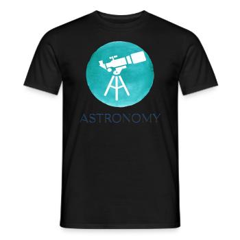 Astronomy - Men's T-Shirt - black - Front - AI Model Male 178 light (178cm)