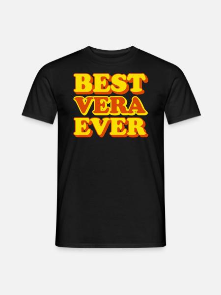 Vera First Name Funny Gift - Men's T-Shirt - black