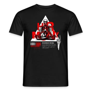 Harmony Skull / Totenkopf Relax / chill out FS0218 - T-shirt homme - noir - Devant - AI Model Male 178 light (178cm)