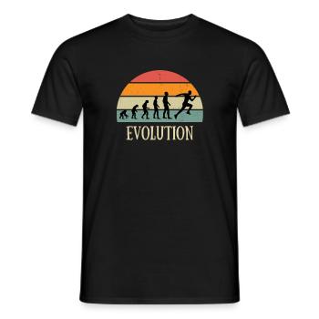 evolution running vintage humor jogger jogging - Men's T-Shirt - black - Front - AI Model Male 178 light (178cm)
