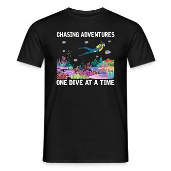 Diving Adventure Divers Sea Ocean - Men's T-Shirt - black - Front - AI Model Male 178 light (178cm)