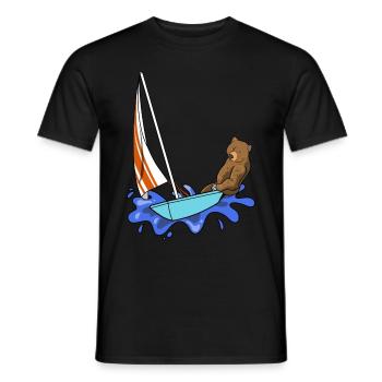 Seglen Segelboot Segler - Männer T-Shirt - Schwarz - Vorne - AI Model Male 178 light (178cm)