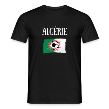 foot algérie humour algérien supporter football - T-shirt homme - noir - Devant - AI Model Male 178 light (178cm)