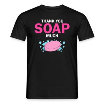 Conception de fabrication de savon pour les conceptions de fabricants de savon - T-shirt homme - noir - Devant - AI Model Male 178 light (178cm)