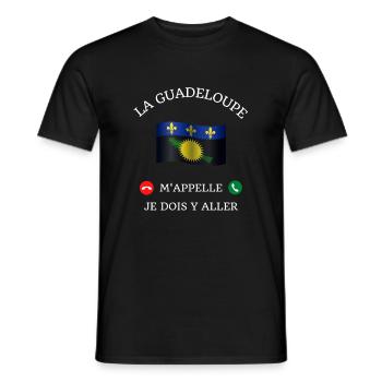 guadeloupe m'appelle humour guadeloupéen homme - T-shirt homme - noir - Devant - AI Model Male 178 light (178cm)