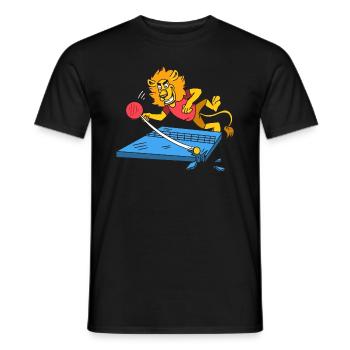 Table Tennis Lion Ping Pong Lion Outfit - T-shirt homme - noir - Devant - AI Model Male 178 light (178cm)