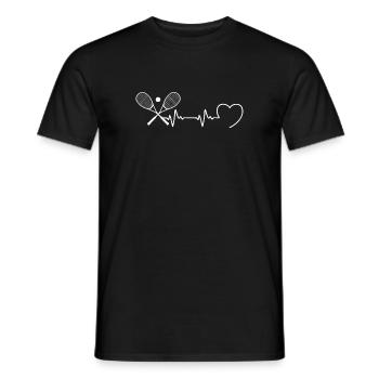 Herzschlag Squash Mann Humor Geschenkidee - Männer T-Shirt - Schwarz - Vorne - AI Model Male 178 light (178cm)