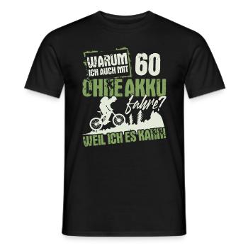 60 Geburtstag Mountainbiker 60 Jahre - Männer T-Shirt - Schwarz - Vorne - AI Model Male 178 light (178cm)