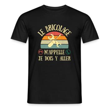 bricolage m'appelle homme humour bricoleur cadeau - T-shirt homme - noir - Devant - AI Model Male 178 light (178cm)