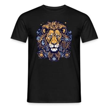 Kitu the lion - Men's T-Shirt - black - Front - AI Model Male 178 light (178cm)